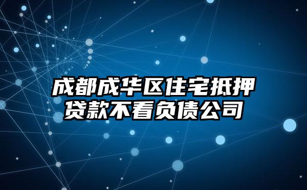 成都成华区住宅抵押贷款不看负债公司